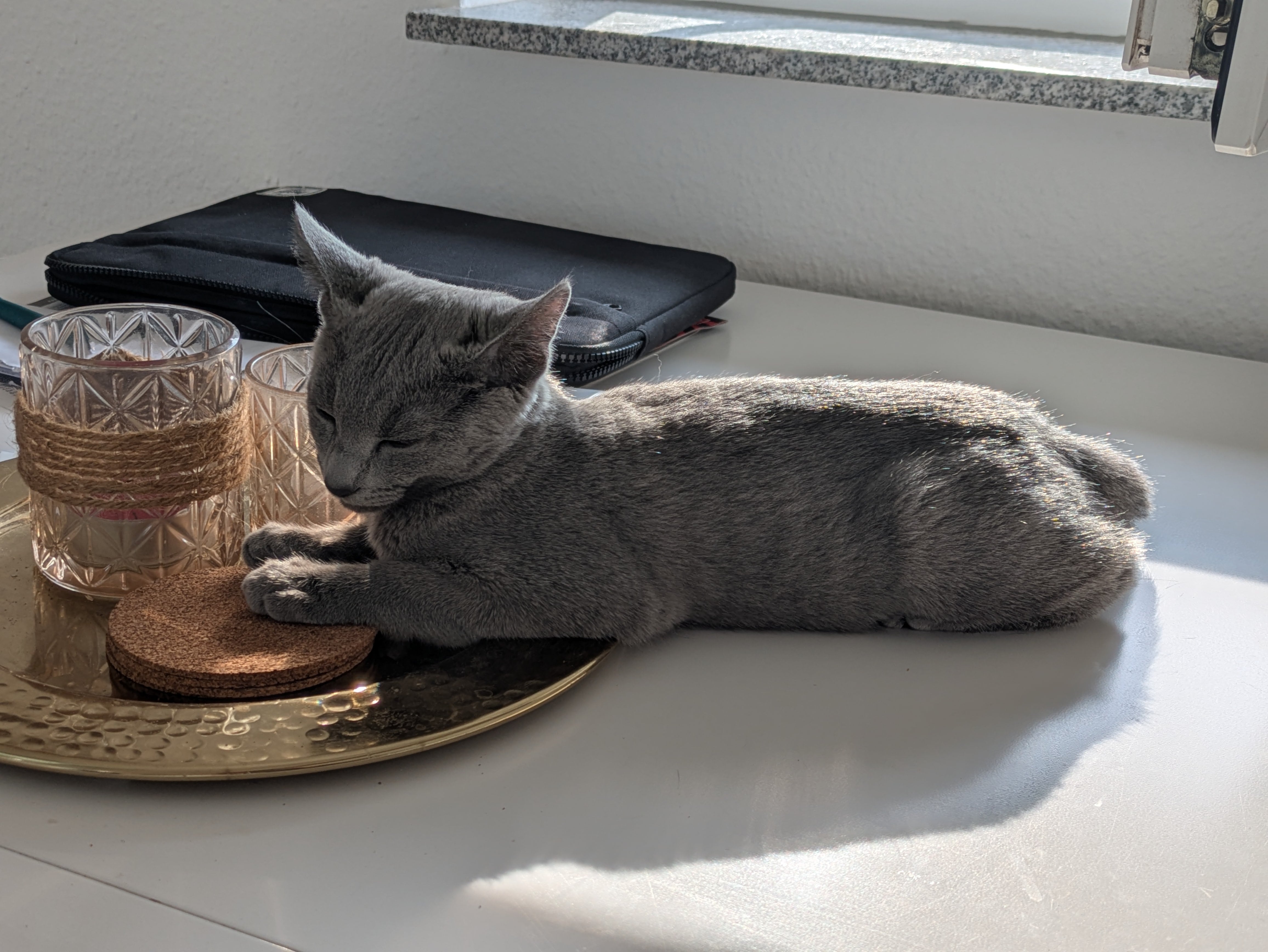 The prince is taking a nap while his humble peasents eat